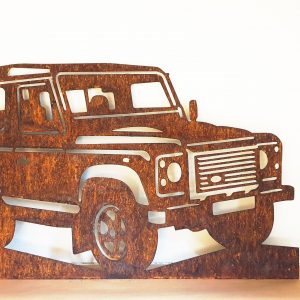 100 x 60 cm Land Rover Defender 90 Cortenstaal